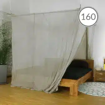 Individual extension of the canopy electrosmog ULTRA + PRO | activation of the grounding LF of the canopy | all-round shielding electrosmog HF 17 Shielding canopy Electrosmog PRO | QUEEN SIZE BED, 160 CM | Shielding RF radiation over 99.99% (48 dB). Groundable. Effective against 5G! Feedimage.