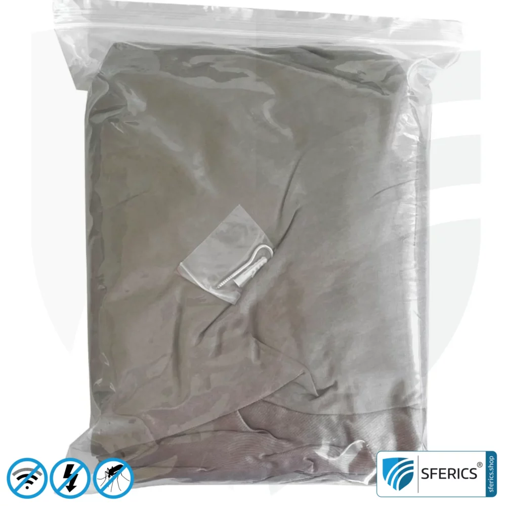 Shielding canopy electrosmog BUDGET | DOUBLE BED | pyramid shape | Shielding RF over 99.99% (44 dB) | groundable | Made in China