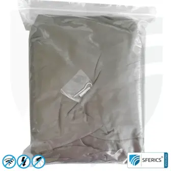 Shielding canopy electrosmog BUDGET | DOUBLE BED or GRAND KING SIZE, pyramid shape | Shielding EMF over 99,99% (44 dB) | Groundable LF | Made in China 9 Shielding canopy electrosmog BUDGET | DOUBLE BED | pyramid shape | Shielding RF over 99.99% (44 dB) | groundable | Made in China