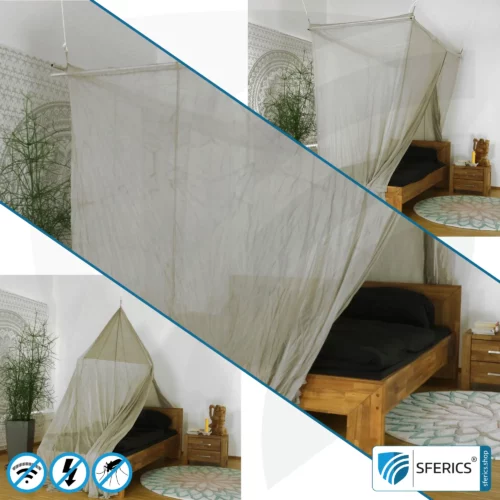 Shielding canopy Electrosmog ULTRA | 6 variants or sizes | Shielding EMF over 99,99% (48 dB) | Groundable LF | Effective against 5G!