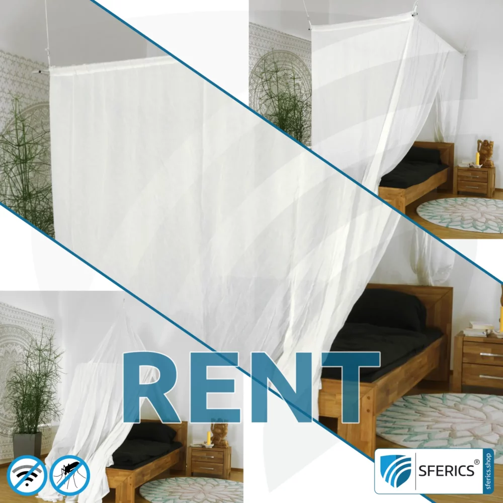 TESTING! Rent a shielding canopy electrosmog RF risk-free for 14 days | choose from 3 sets | shielding EMF up to 99.99 % (40 dB)