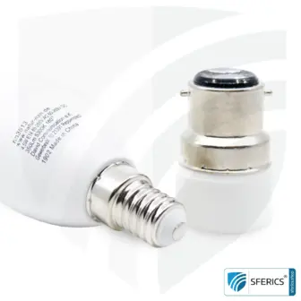 Universal adapter bulbs | E14 bulbs on B22 bayonet socket 16 Universal adapter bulbs | E14 bulbs on B22 bayonet base