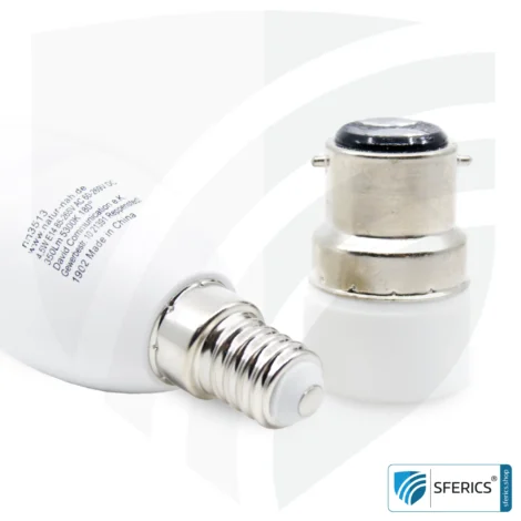 Universal adapter bulbs | E14 bulbs on B22 bayonet base