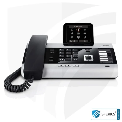 GIGASET DX800A phone, wired | low-radiation thanks to ECO DECT+ | analogue, digital, VoIP (SIP) | with answering machine