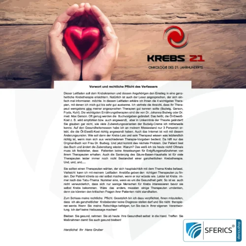 Cancer Guide by Hans Gruber | Specialist book 3E protocol by Lothar Hirneise (nutrition, detoxification and energetic processes) | download for free in german language