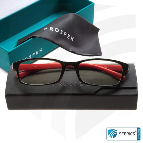 Anti blue light computer glasses PRO by PROSPEK | high-quality glasses for the many hours a day on the PC, smartphone, tablet, TV, LED light, ...