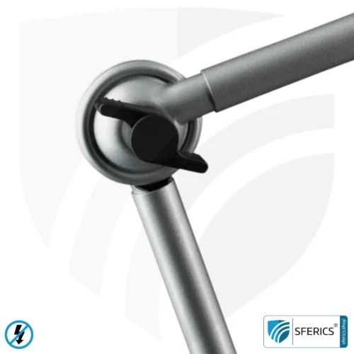 Shielded lamp in the design SILVER | desk lamp for the bright workplace or as an ingenious work lamp | E27 socket