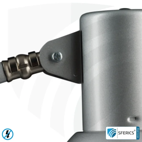 Shielded lamp in the design SILVER | desk lamp for the bright workplace or as an ingenious work lamp | E27 socket