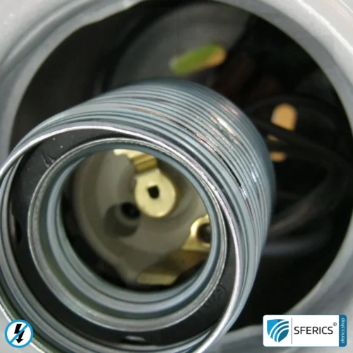 Shielded lamp in the design SILVER | desk lamp for the bright workplace or as an ingenious work lamp | E27 socket