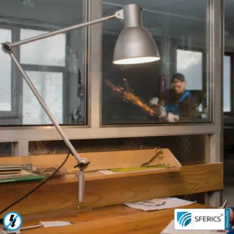 Shielded lamp LONDON in the design SILVER | desk lamp for the bright workplace or as an ingenious work lamp | E27 socket 27 Shielded lamp in the design SILVER | desk lamp for the bright workplace or as an ingenious work lamp | E27 socket