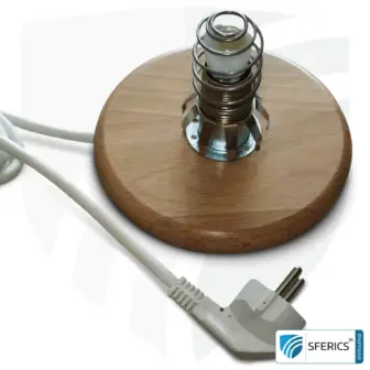 Shielded lamp base with salt crystal | Lamp base for salt crystal lights and suitable lampshades | E14 socket 7 Shielded lamp base | for salt crystal lights and suitable lampshades | E14 socket
