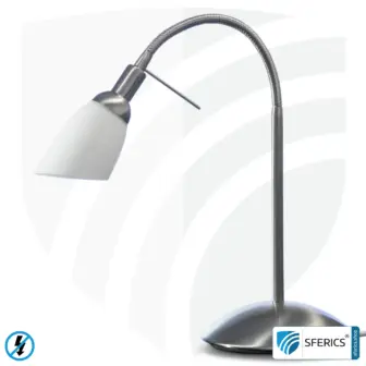 Shielded light shower | table lamp for the desk | reflector glass made from handmade opal glass | E14 socket 1 Shielded light shower | table lamp for the desk | reflector glass made from handmade opal glass | E14 socket
