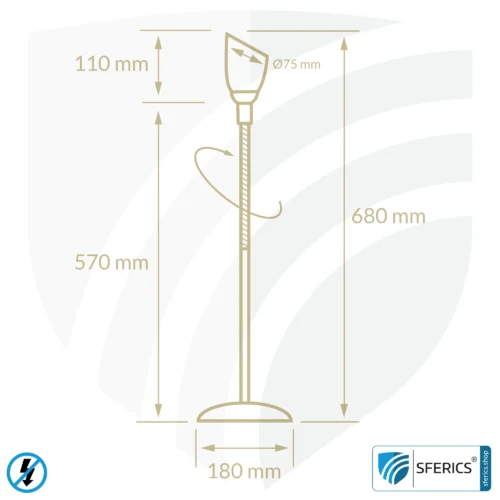 Shielded light shower | table lamp for the desk | reflector glass made from handmade opal glass | E14 socket
