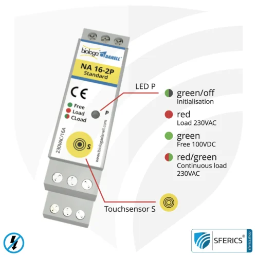 Demand switch NA 16-2P Standard | double-pole disconnection | self-learning | including LED indicator light