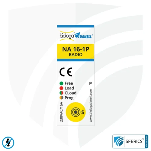 Demand switch NA 16-1P radio with dual operating mode | master switch set-up | building biological radio technology according to EnOcean standard | LED control lamp included