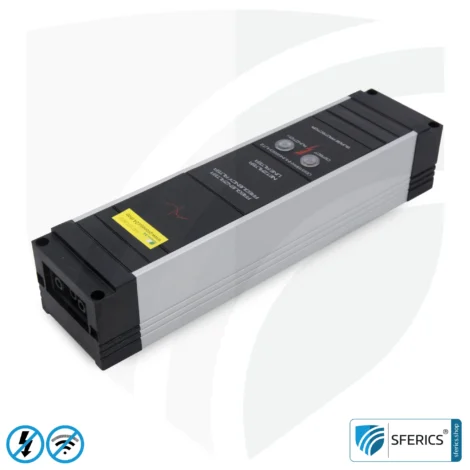 Powerline filter for groundable canopy, tent and sleeping bag | shielding range from 2 to 68 MHz | attenuation of Powerline (PLC / DLAN) frequencies from the grounding cable