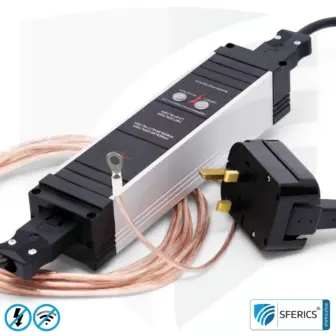 Powerline filter for groundable canopy, tent and sleeping bag | shielding range from 2 to 68 MHz | attenuation of Powerline (PLC / DLAN) frequencies from the grounding cable 13 Powerline filter for groundable canopy, tent and sleeping bag | shielding range from 2 to 68 MHz | attenuation of Powerline (PLC / DLAN) frequencies from the grounding cable