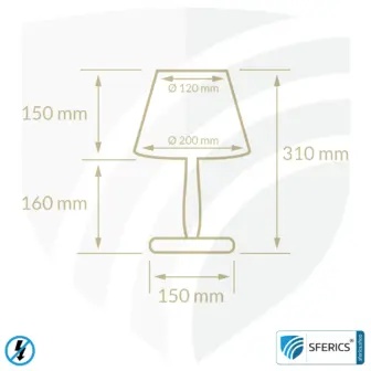 Shielded table lamp made of beechwood | Conical shape | NATURAL lampshade | made of Chintz, a cotton fabric in linen weave | E27 socket 9 Shielded table lamp made of beech wood | lampshade NATURE | Chintz, a cotton fabric with a linen weave | E27 socket