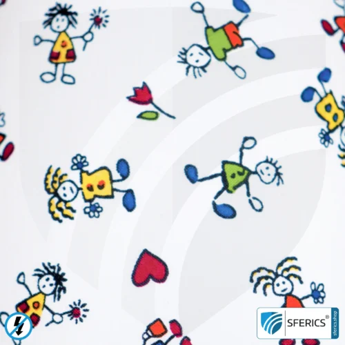 Shielded table lamp made of beech wood | lampshade CHILDREN made of cotton fabric | E27 socket