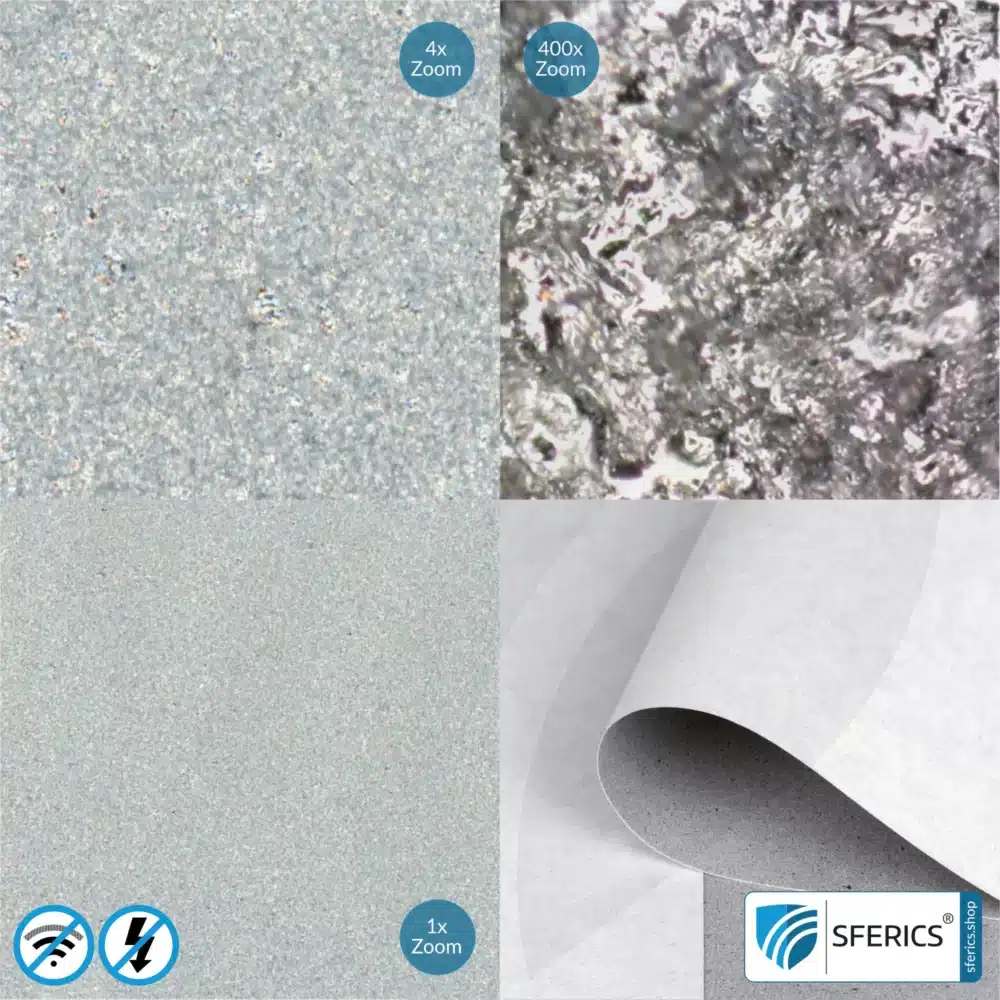 Premium shielding wallpaper ECO P120 | intermediate wallpaper | HF shielding against electrosmog up to 120 dB | 53 cm width. High effective against 5G!