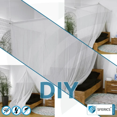 Shielding canopy Electrosmog PRO light | DIY for the EMF professional | Shielding EMF up to 99.99% (42 dB at 1 GHz) | groundable