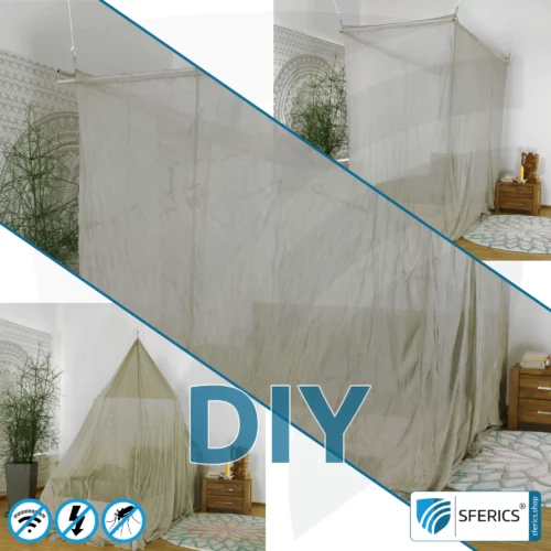 Shielding canopy Electrosmog ULTRA | DIY for the EMF professional | Shielding EMF over 99,99% (48 dB at 1 GHz) | groundable