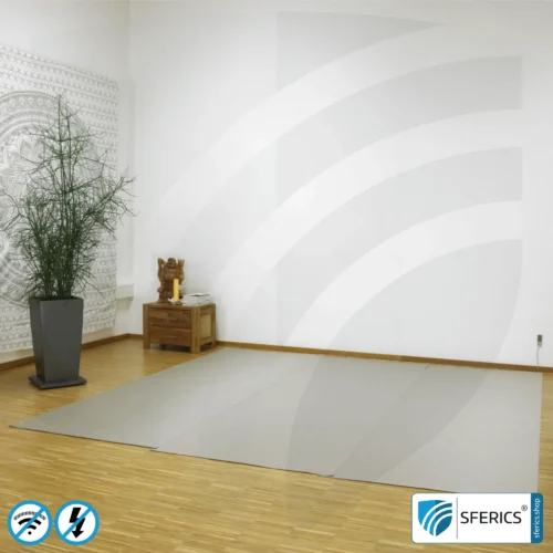 Shielding floor mat HNG80 | double bed | HF shielding against electrosmog up to 88 dB | Set including grounding accessories NF | Effective against 5G!