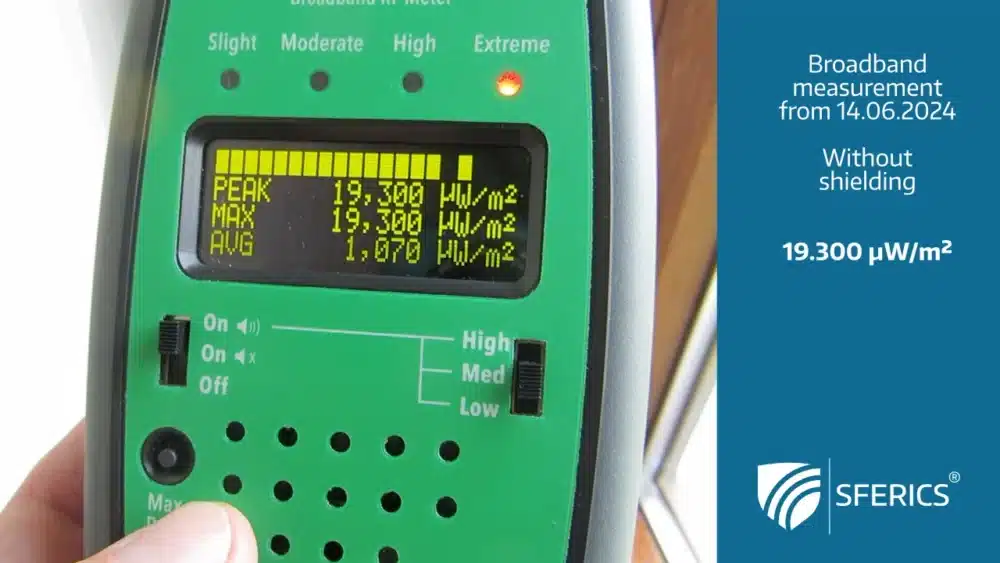 Broadband measurement withour shielding