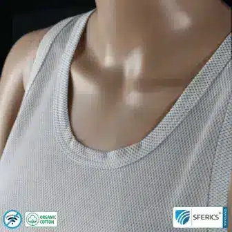 Shielding ANTIWAVE tank-top for women | Protection up to 30 dB against HF electrosmog (mobile phone, WIFI, LTE) | Ideal for electrosensitive people 13 Shielding ANTIWAVE tank-top for women | Protection up to 30 dB against HF electrosmog (mobile phone, WIFI, LTE) | Ideal for electrosensitive people