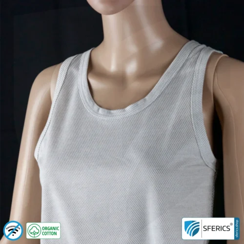 Shielding ANTIWAVE tank-top for women | Protection up to 30 dB against HF electrosmog (mobile phone, WIFI, LTE) | Ideal for electrosensitive people