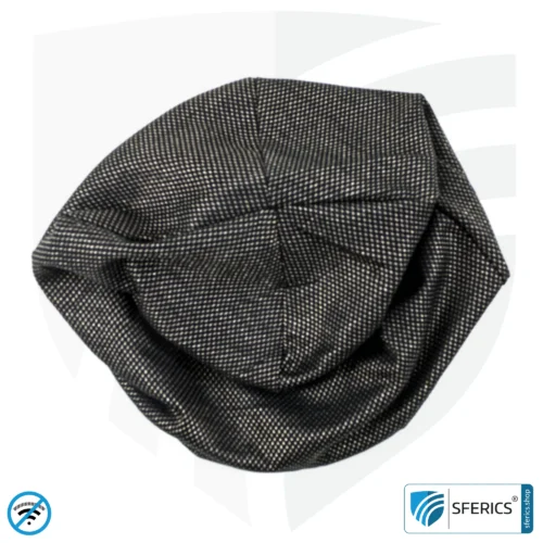 ANTIWAVE shielding cap Beany | protection against electrosmog HF with efficiency up to 99,9 % (cell phone, WIFI, LTE) | 5G ready!