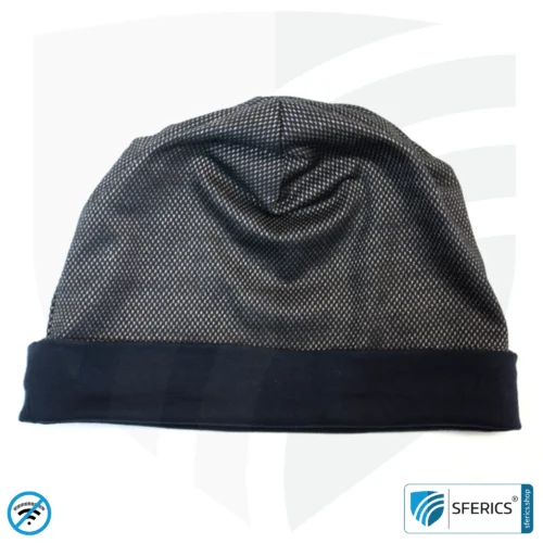 ANTIWAVE shielding cap Beany | protection against electrosmog HF with efficiency up to 99,9 % (cell phone, WIFI, LTE) | 5G ready!