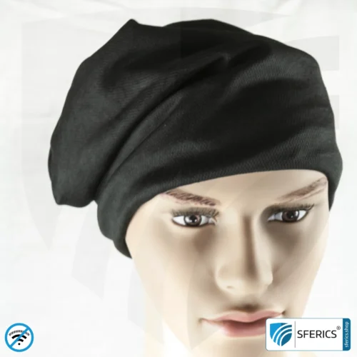 ANTIWAVE shielding cap Beany | protection against electrosmog HF with efficiency up to 99,9 % (cell phone, WIFI, LTE) | 5G ready!
