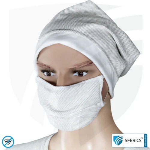 ANTIWAVE shielding cap Beany | protection against electrosmog HF with efficiency up to 99,9 % (cell phone, WIFI, LTE) | 5G ready!