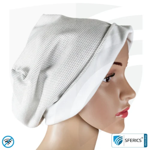 ANTIWAVE shielding cap Beany | protection against electrosmog HF with efficiency up to 99,9 % (cell phone, WIFI, LTE) | 5G ready!