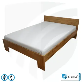 Bed sheet for double bed | Shielding of low-frequency electrical alternating fields | Enables Earth Connect* | Not suitable for shielding WIFI, LTE, 5G, etc.! 1 Bed sheet for double bed | Shielding of low-frequency electrical alternating fields LF | Enables Earth Connect* | Not suitable for effective EMR shielding!