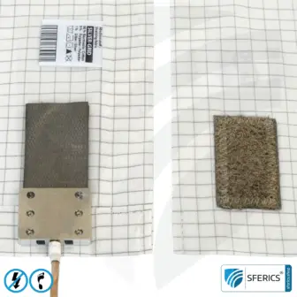 Sofa cushion BIG | 60 x 40 cm | Shielding of low-frequency electrical alternating fields | Enables Earth Connect* | Not suitable for shielding WIFI, LTE, 5G, etc.! 9 Bed sheet grounding | Shielding of low-frequency electrical alternating fields LF | Enables Earth Connect* | Not suitable for effective EMR shielding!