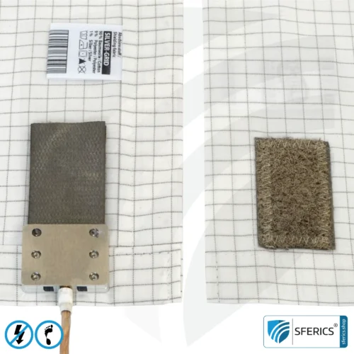 Bed sheet grounding | Shielding of low-frequency electrical alternating fields LF | Enables Earth Connect* | Not suitable for effective EMR shielding!