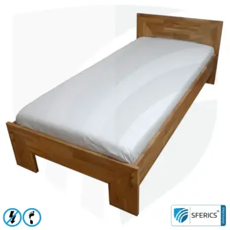 Bed sheet for single bed | Shielding of low-frequency electrical alternating fields LF | Enables Earth Connect* | Not suitable for shielding WIFI, LTE, 5G, etc.! 1 Sheet for single bed | Shielding of low-frequency electrical alternating fields LF | Enables Earth Connect* | Not suitable for effective EMR shielding!