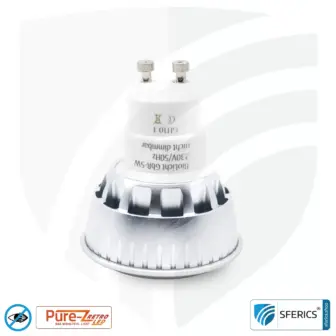 5 watt LED spot Pure-Z-Retro | bright as 40 watts, 380 lumens | CRI >90 | flicker-free | warm white | GU10 15 5 watt LED spot Pure-Z-Retro | bright as 40 watts, 380 lumens | CRI over 90 | flicker-free | warm white | GU10