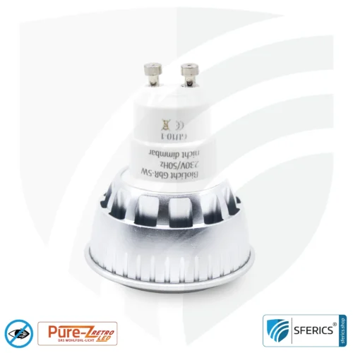 5 watt LED spot Pure-Z-Retro | bright as 40 watts, 380 lumens | CRI over 90 | flicker-free | warm white | GU10