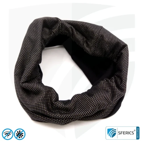 ANTIWAVE shielding, elastic tube scarf | protection against HF electrosmog with efficiency up to 99.9% | shielding fabric with silver for an antibacterial effect through silver ions