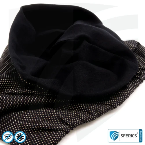 ANTIWAVE shielding, elastic tube scarf | protection against HF electrosmog with efficiency up to 99.9% | shielding fabric with silver for an antibacterial effect through silver ions