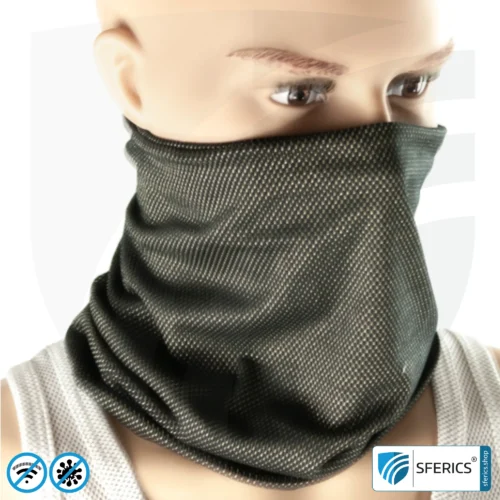ANTIWAVE shielding, elastic tube scarf | protection against HF electrosmog with efficiency up to 99.9% | shielding fabric with silver for an antibacterial effect through silver ions