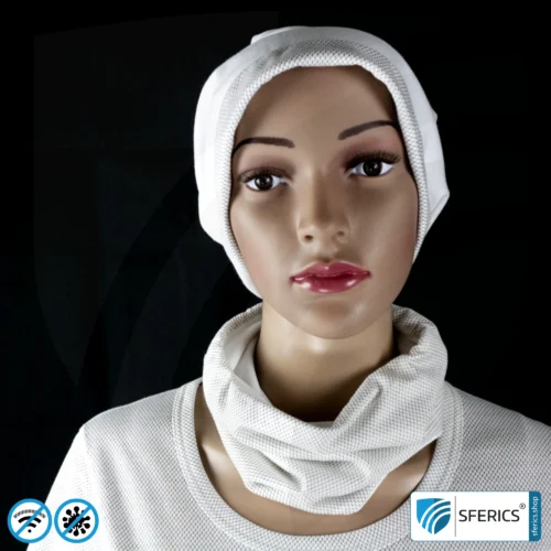 ANTIWAVE shielding, elastic tube scarf | protection against HF electrosmog with efficiency up to 99.9% | shielding fabric with silver for an antibacterial effect through silver ions