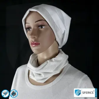 ANTIWAVE shielding, elastic tube scarf | protection against HF electrosmog with efficiency up to 99,9% | shielding fabric with silver for an antibacterial effect through silver ions 20 ANTIWAVE shielding, elastic tube scarf | protection against HF electrosmog with efficiency up to 99.9% | shielding fabric with silver for an antibacterial effect through silver ions