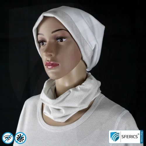 ANTIWAVE shielding, elastic tube scarf | protection against HF electrosmog with efficiency up to 99.9% | shielding fabric with silver for an antibacterial effect through silver ions