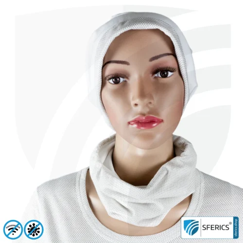 ANTIWAVE shielding, elastic tube scarf | protection against HF electrosmog with efficiency up to 99.9% | shielding fabric with silver for an antibacterial effect through silver ions