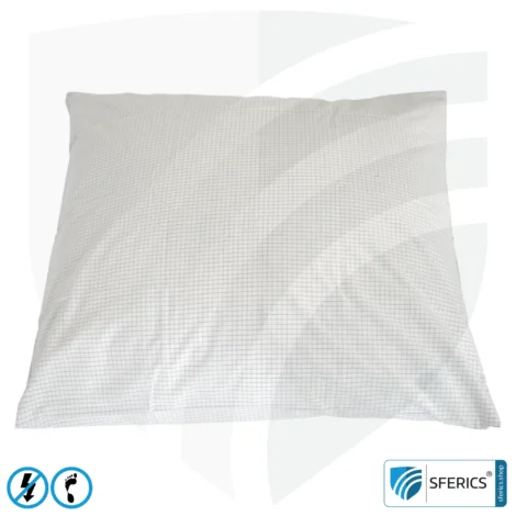 Pillow cover Standard | 80 x 80 cm | Shielding of low-frequency electrical alternating fields | Enables Earth Connect* | Not suitable for shielding WIFI, LTE, 5G, etc.!