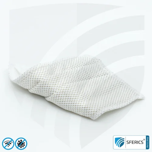 ANTIWAVE MNP protective mask for mouth and nose | shielding fabric with silver for an antibacterial effect through silver ions | 3x maximum hygiene, effectiveness and comfort